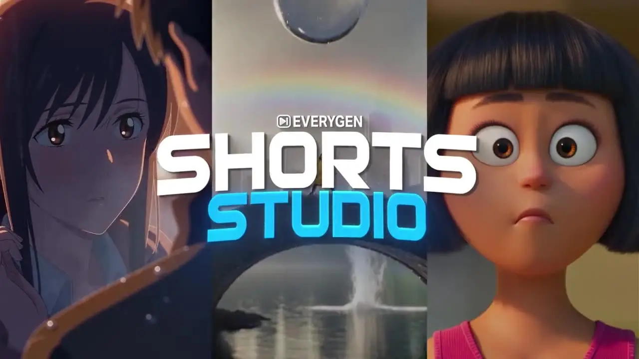 EveryGen AI Shorts studio โ faceless story and Shorts templates with voiceover and captions