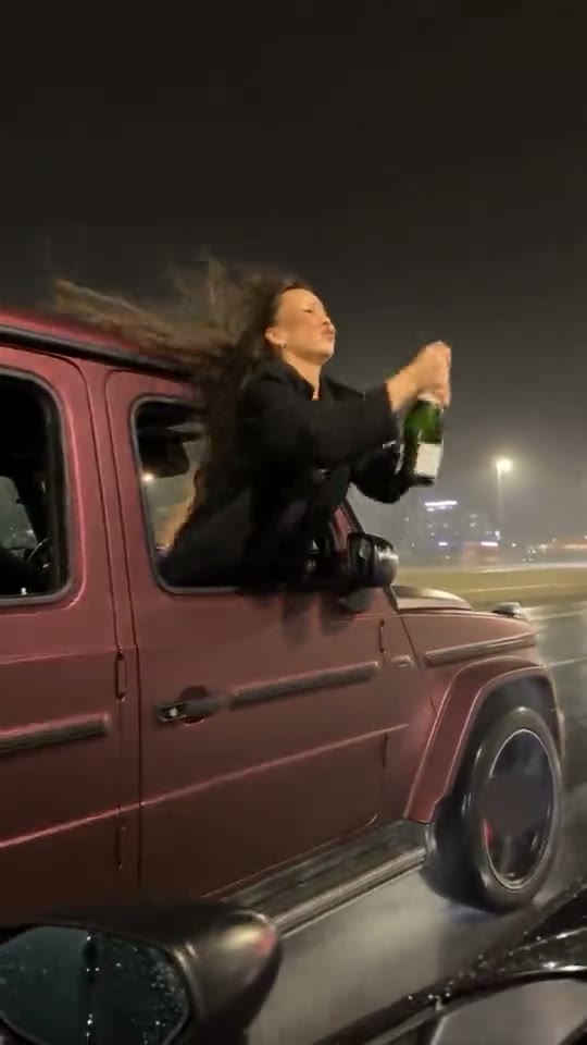 Champagne Car Window AI
