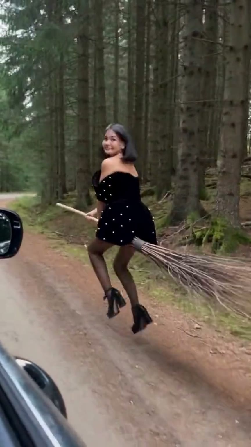 My Ride Is Here Broom
